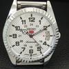 VINTAGE REFURBISHED SEIKO 5 AUTOMATIC JAPAN MENS SILVER DIAL WATCH a443989-1