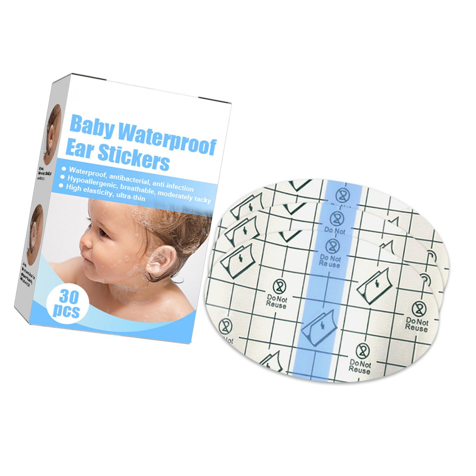 

30 шт. Детские ушные пластыри Мягкие Удобные Одноразовые Защитные наклейки на уши для плавания Купания Изготовлены из дышащей ПУ-пленки