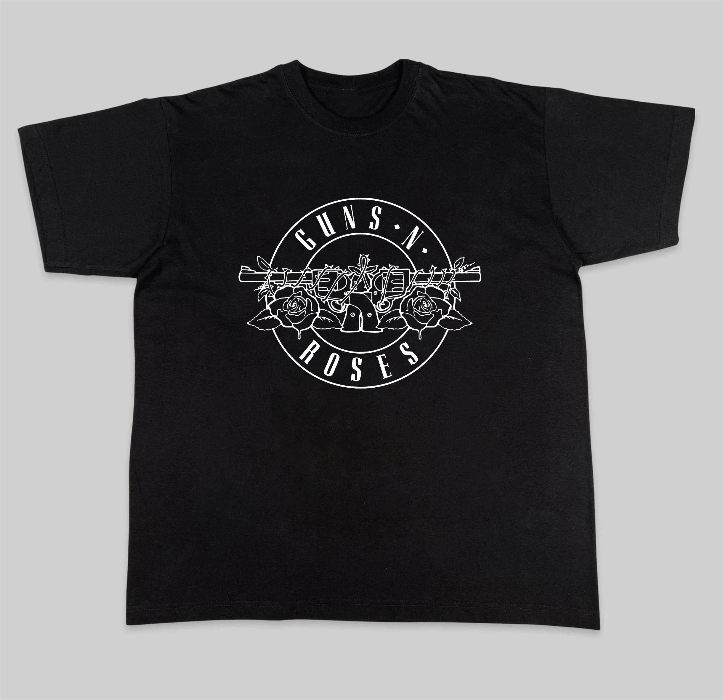 

Guns N Roses T-shirt Tops American Trend Street Loose Cotton Crewneck Short Sleeves 100% Cotton Loose Tops Breathable Tee 4XL