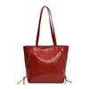 Fashion Large Capacity Red Tote Bags For Women  New Shopping Travel Single Shoulder Handbags Simple Casual Students Backpack