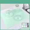 Kitchen Silicone Mat Drainage Countertop Heat Resistant Nonslip Large Surface Multipurpose Thickened Water Filter Pad