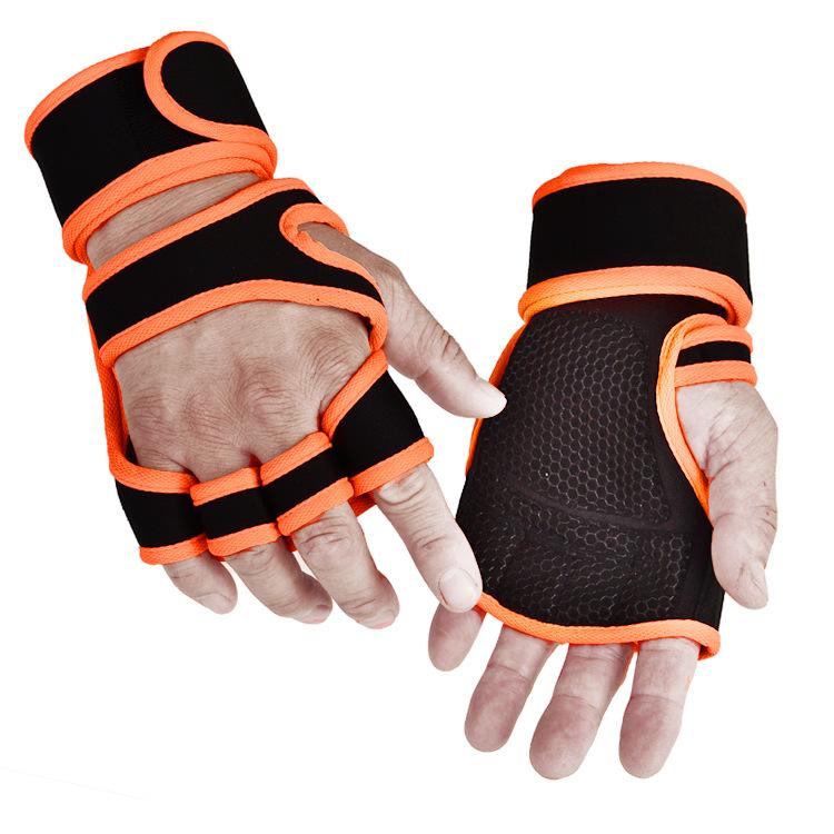 Body Building Weightlifting Gym Hand Wrist Palm Protector Gloves Training Sport Gloves for Men Women Workout Gloves