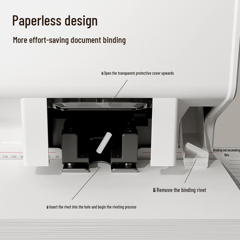 Deli 60mm Automatic Accounting Document Binding Machine CN Plug (adapter Included)