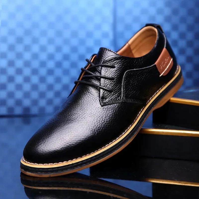 Genuine Leather Dress shoes man High quality Loafers Men Formal Shoe Men's sneakers Office Men Business Shoes chaussure hommes