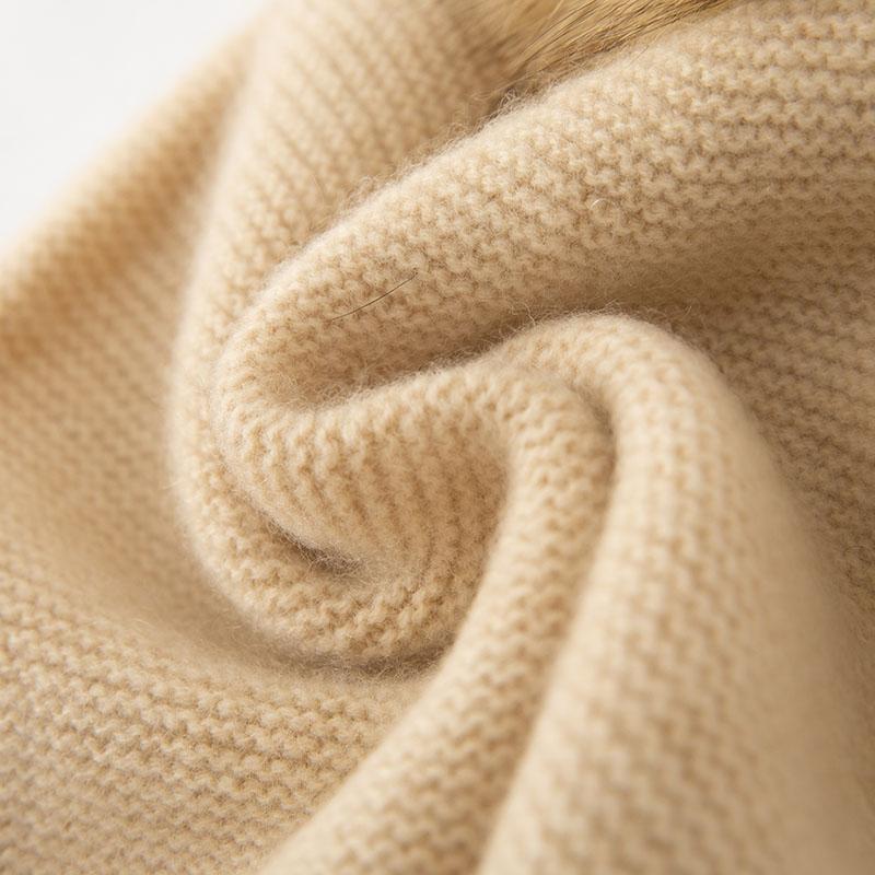 Women 100% Pure Cashmere Beanie Hat Pom Pom Detail Knit Winter Warm Soft Slouchy Skullies Cap Cold Weather Accessory