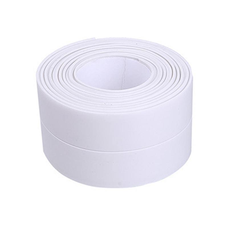 

3,2 м 3,8 см ПВХ уплотнительная лента для ванной комнаты, ванны, туалета, самоклеящаяся водонепроницаемая лента, защищающая от плесени, угол раковины, стены белый