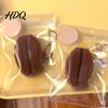 Bag Pendant Stress Toy Squeeze Realistic Food Healing Sensory Slow Rebound Coffee Fidget Bean Shape Decompression Tool Portable Keychain