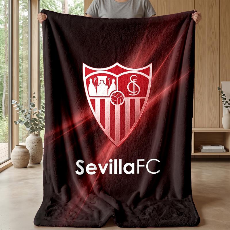 Sevilla FC Soft Flannel Fleece Blanket Lightweight Cozy Warm Throw Blanket For Sofa Bed Home Decor