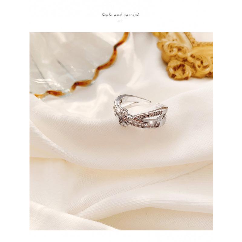 Korean Style Exquisite Shiny Ring for Women: Trendy, Niche Design, Adjustable, Versatile Open Ring Adjustable
