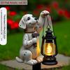 1pcs Dog Shaped Garden Floor Socket 2D Flat Effects Acrylic Material for Outdoor/flowerpot Decorat Lighting Up Cute Pet Lanterns