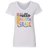 Hello Fourth Grade - Pencil Back To School Teacher Ladies' V-Neck Tshirt Unisex T-Shirt