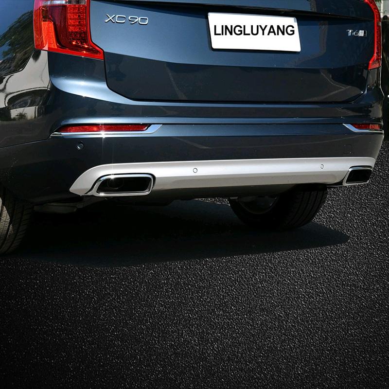 For Volvo XC90 2015- ABS Chrome Front Fog Lamp Decoration Rear Fog Lamp Decoration Cover Sticker Exterior Car Stickers