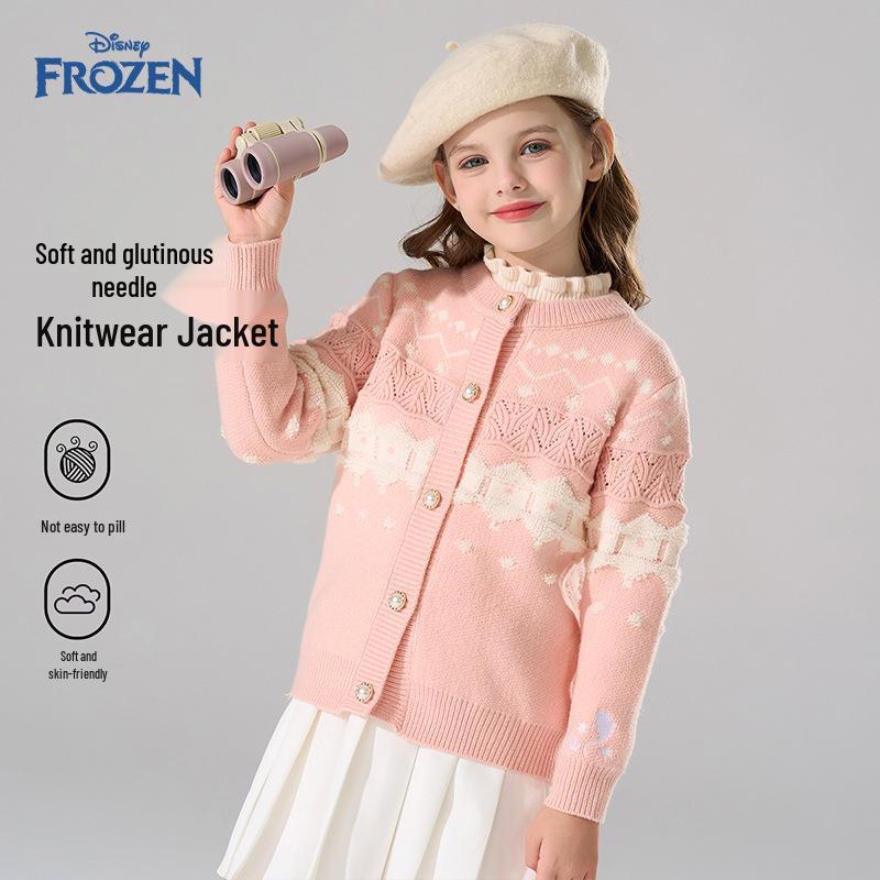 Casaco Cardigan de Malha para Meninas Disney - Primavera 2026 Manga Longa