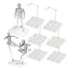 LUCKYBEE 8-Piece Set of Plastic Model Stands, Figure Bases, 1/144 Scale Polycarbonate, 180-Degree Articulated Display Stands for Models and Dolls