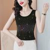 2024 Fashionable Heavy-Duty Diamond Bottoming Sleeveless Vest with Inner Slim Strap