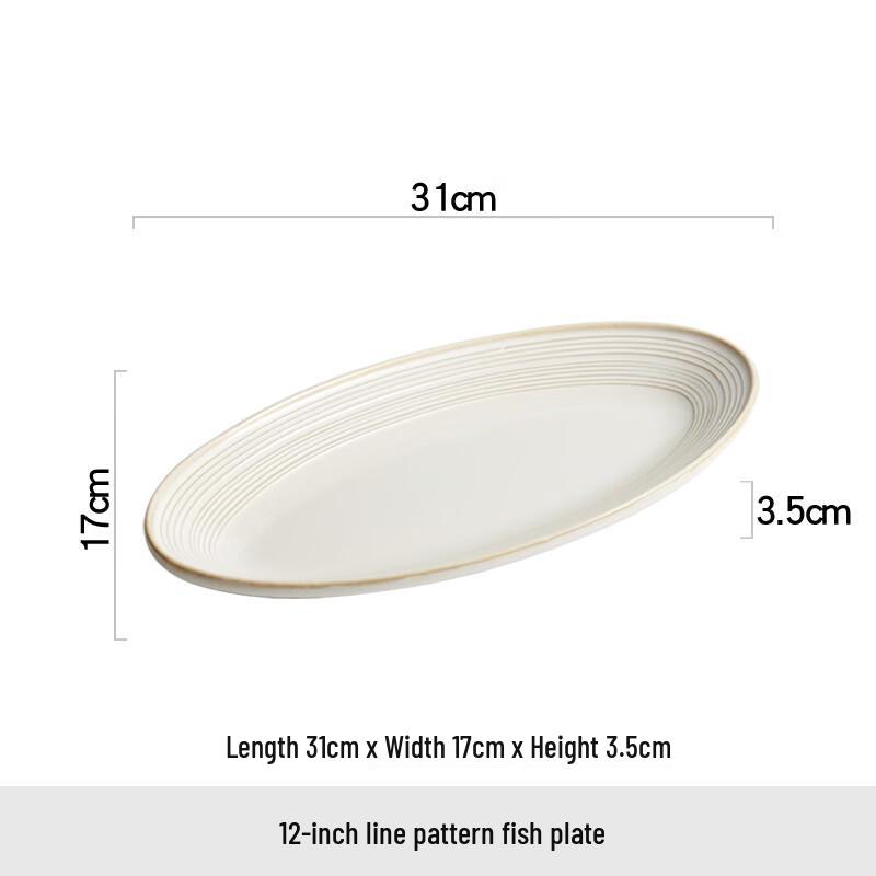 Nordic Style Ceramic Fish Platter