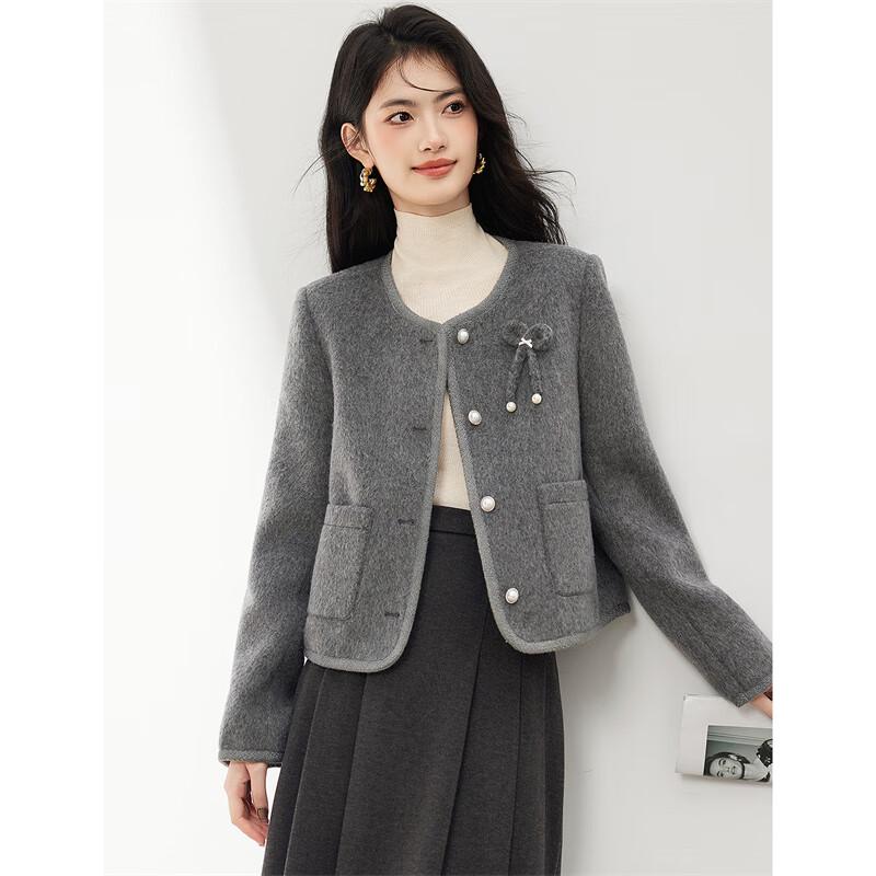 Xinfeiyu Wool Blend Commuter Cardigan Jacket