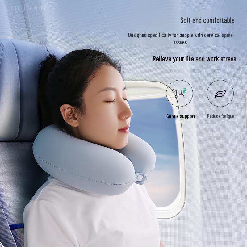 Miling Travel Memory Foam U-shaped Neck Pillow with EVA Case