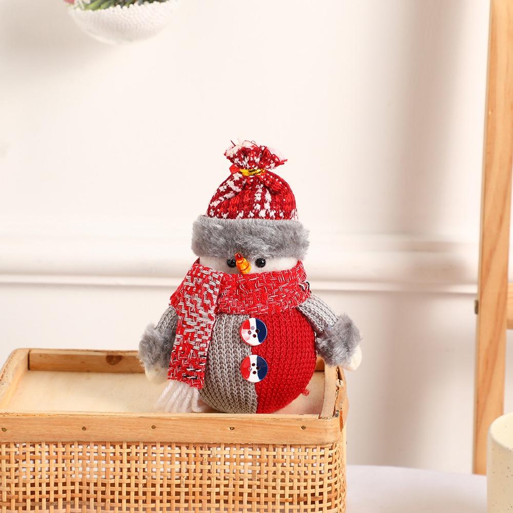 Tabletop Doll Christmas Plush Snowman Doll Realistic Christmas Doll Decorations  Party Supplies
