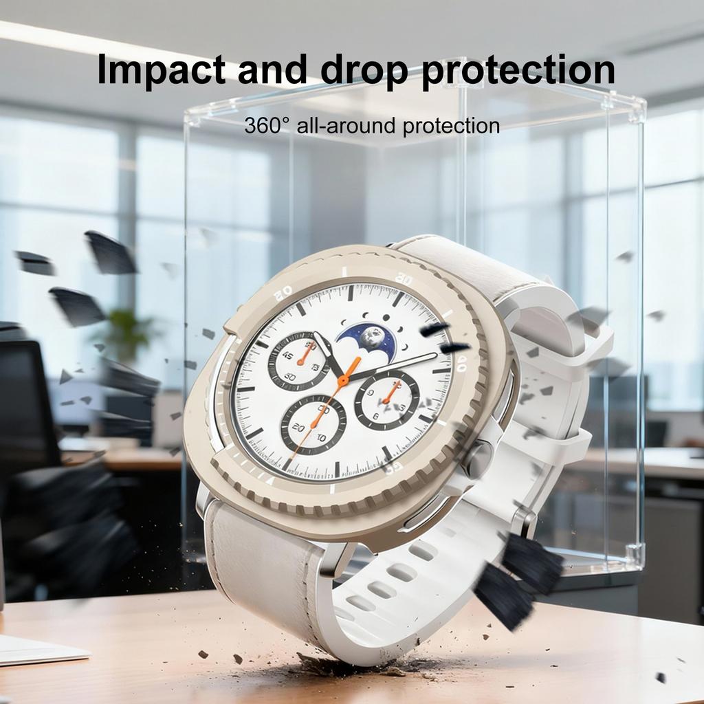 For Galaxy Watch8 Classic 46mm Watch Protective Shell Anti-Fall Metal Cover Protector Protective Hard Frame Gift for Friends
