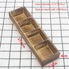 Solid Wood Retro Multi Compartment Storage Box Desktop Creativity Miscellaneous Sorting Grid