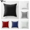 Geometric Plaids Cushion Cover Polyester Throw Pillow Cover Decorative Sofa Pillow Nordic Fashion Scottish Pillowcase 45*45Cm