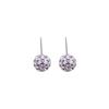 Korean White Rhinestone Ball S925 Sterling Silver Women's Stud Earrings
