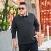 Maglietta polo a maniche lunghe da uomo con base in pile