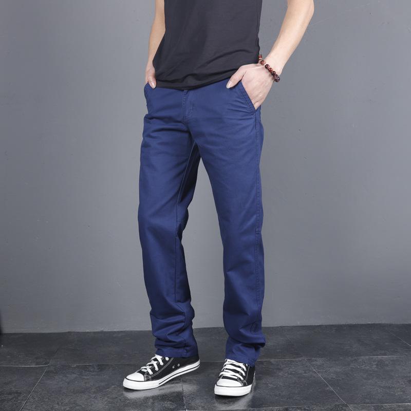 Men's Plus Size Pure Cotton Casual Pants - Spring/Autumn Trendy Workwear 2024