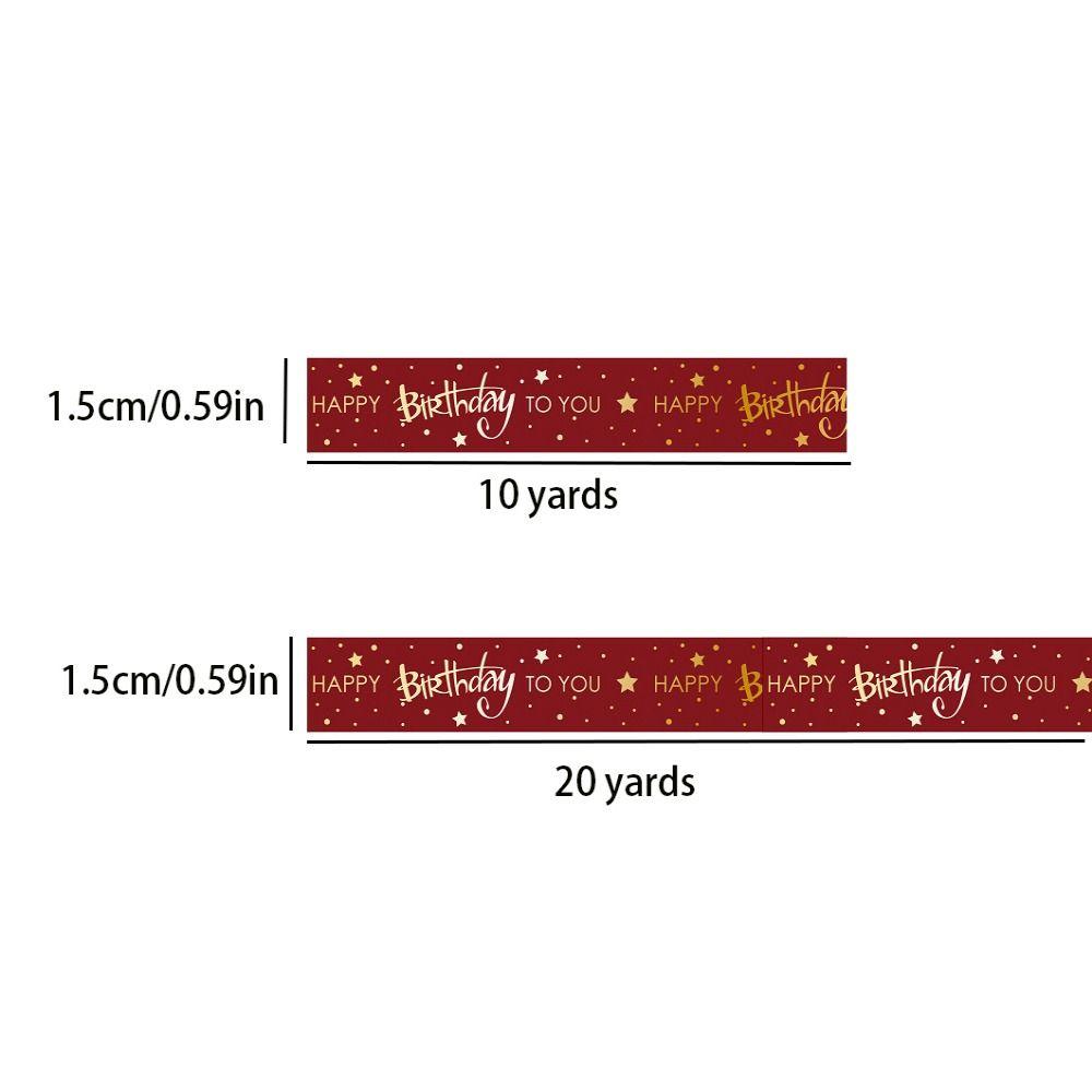 Beautiful Durable Happy-birthday Gift Wrapping Ribbon Ribbon Satin Printing Ribbon Craft Supplies
