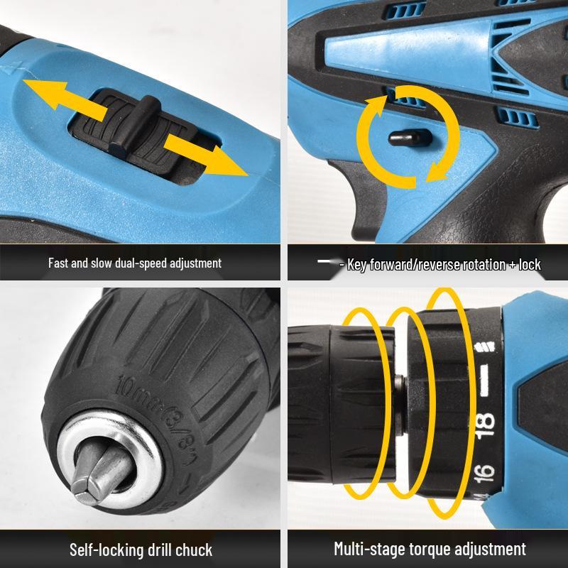 12V Makita Lithium Battery Hand Drill & Screwdriver Set for Home Use