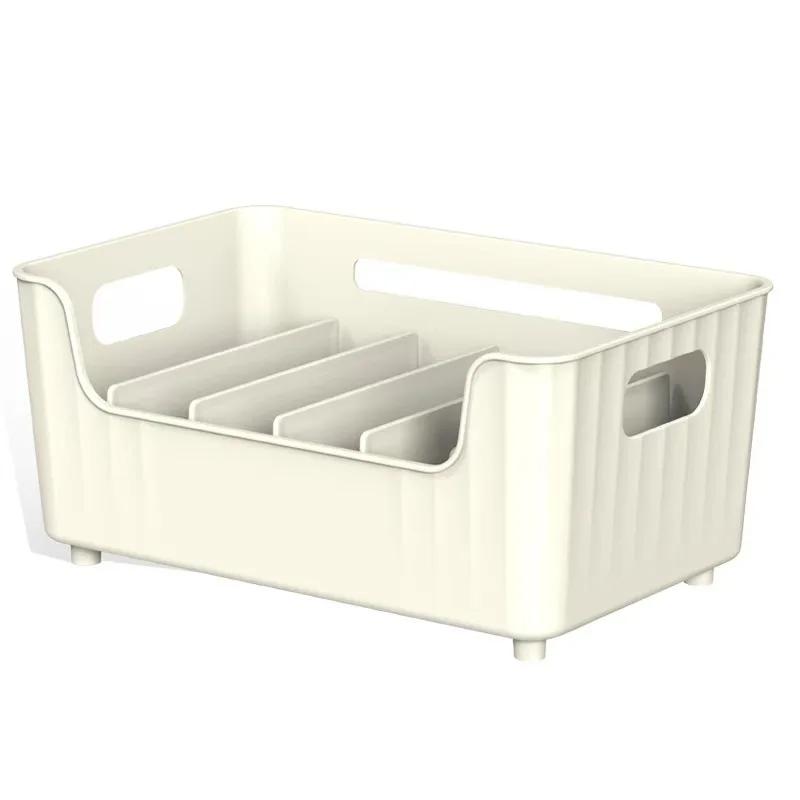 

Nordic Style Storage Basket Acrylic Living Room Utility Pellet Tray Kitchen Freezer Box Home Fruit Rack Shelf белый