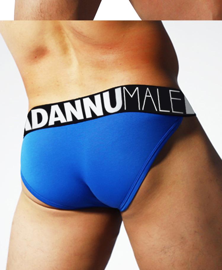 ADANNU Men's Low-Rise High-Cut Cotton Body-Shaping Briefs – Comfortable, Trendy, Solid Color.