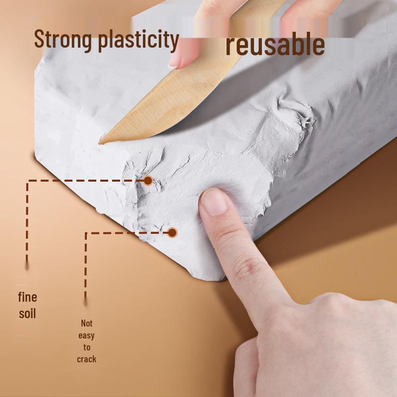 DIY Polymer Clay Sculpture Kit with Glossy Oil Plaster