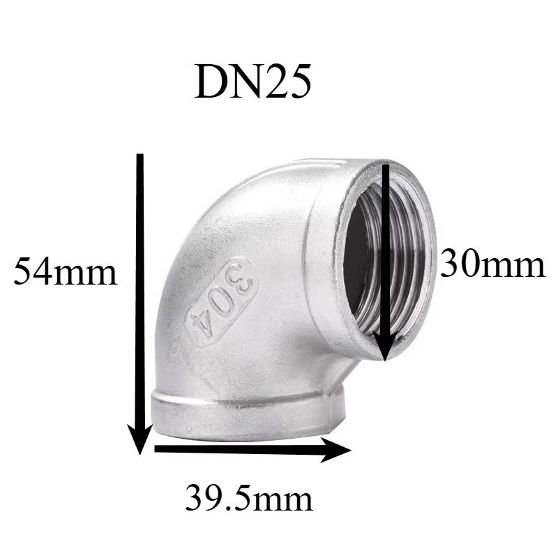 304 Edelstahl Innendraht Winkel Gewinde rechter Winkel 90 Grad Innengewindeanschluss Wasserrohrzubehör