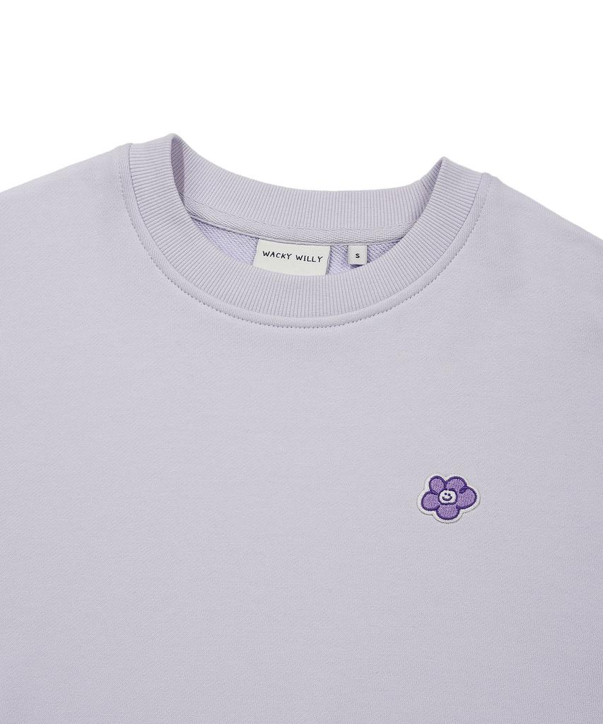 WACKY WILLY [26Ss] Women'S Lily Wappen Crop Sweatshirt Purple