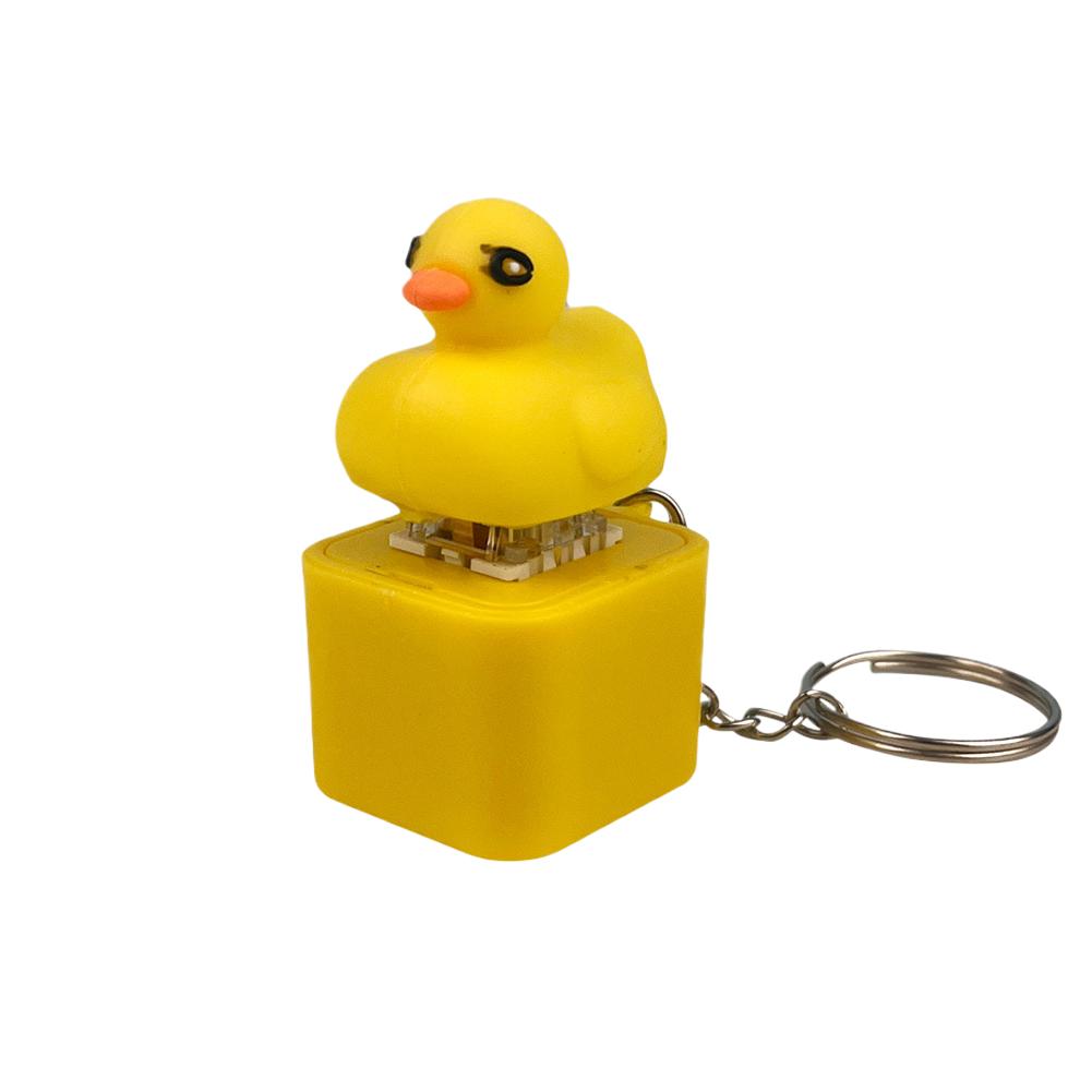 Funny Croaking Frog Keychain Rechargeable Frog Keyboard Fidget Clicker Frog Sound Key Chains With Led Light Stress Relief