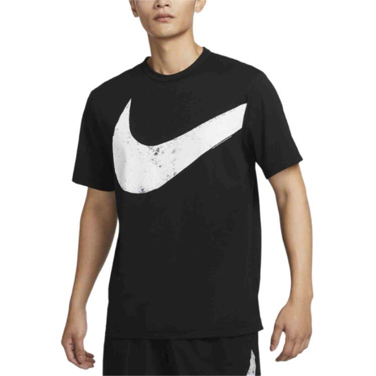 Nike Hyverse Dri-FIT T-Shirt Big Swoosh Black Men s FZ1065-010 S