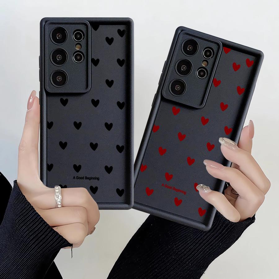 Fashion Love Heart Case for Samsung Galaxy S26 Ultra S21 S25 Edge S24 Plus S20FE S23 FE S22 S24Ultra S25 Phone Cover