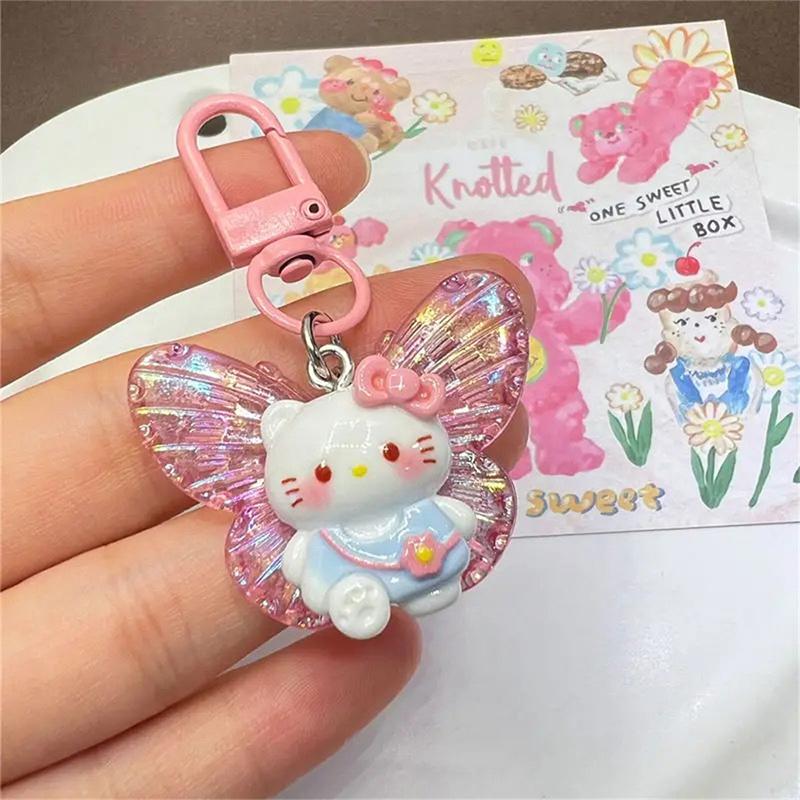 Милый Милый Ключница Бабочка Хелло Китти Мультяшный Кот Кт Брелок Подвеска на Сумку Держатель для Ключей Автомобиля Шарм для Наушников Подарок Лучшему Другу