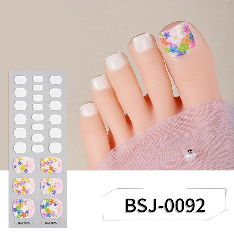 Semi-solid Gel Manicure Stickers, Toenail Stickers, Onion Pink Pearlescent Gradient Flash Semi-solid Nail Stickers