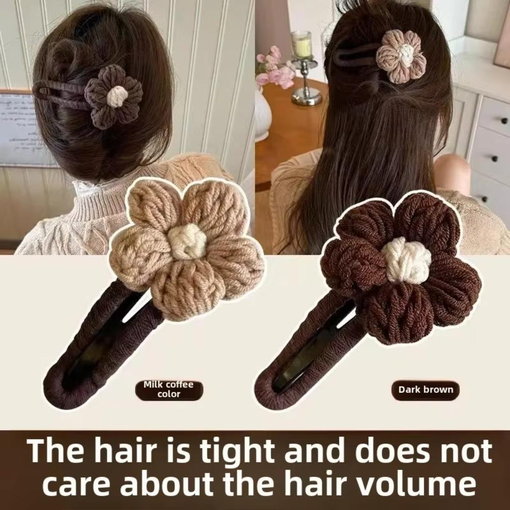 

Flower Claw Clip Vintage Back Brain Hairpin New Hair Clips бежевий