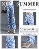 Denim Blue Stylish Micro-Flare Summer Pants - Plus Size Slim-Fit Versatile Casual Women's Trendy Long Pants
