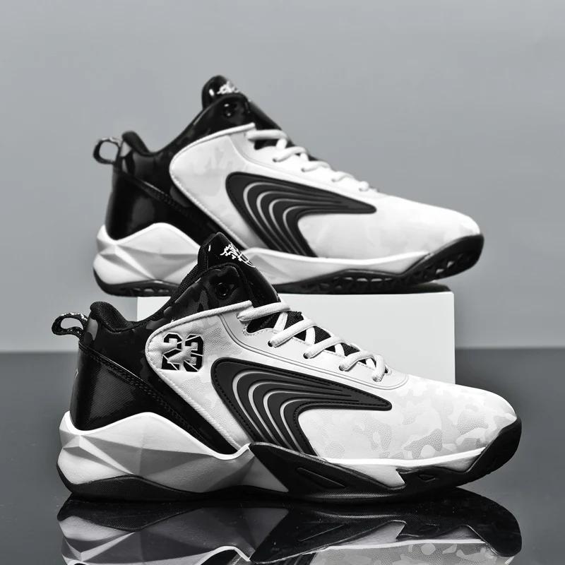 Men's Basketball Shoes Non-Slip Original Athletic Outdoor Sports Male Breathable Field Sneakers Training Student Basket Shoes