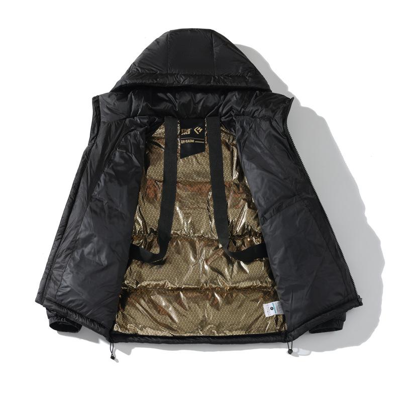 Men's clothing autumn and winter new light and fluffy warm short down jacket men's youth loose duck down jacket hooded jacket