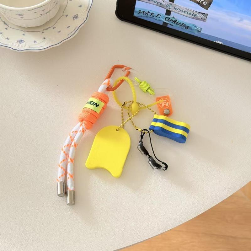 Porta-Chaves Fofo com Pingente de Prancha de Surf com Corda Trançada e Charms Adoráveis para Decoração de Mochila Presentes de Praia Uso Diário
