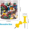 400 Colored Thumb Tacks - Push Pins for Cork, Message, and Photo Boards