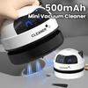 Desk Table Dust Vacuum Portable Desktop Vacuum Cleaner 500mAh USB Rechargeable with Detachable Nozzle for Home Office Keyboard