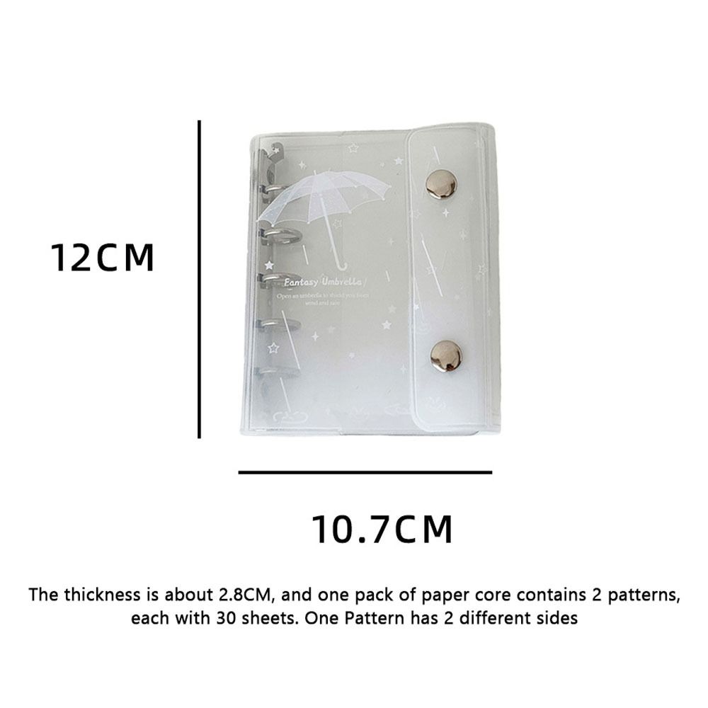 INS Transparent Loose-leaf Cover Angel Wings Patterns 3-inch Storage Photo Album Postcards Collect Book