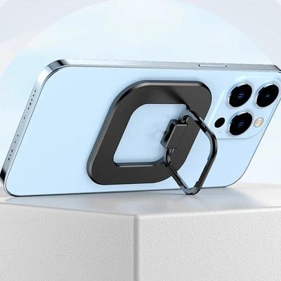 Magnetic Phone Holder Car Mount Desktop Back Sticker Stand Holder Aluminum Finger Kickstand for Magsafe IPhone 13 14 Samsung